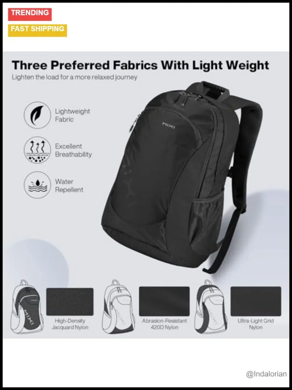 Ultra Lightweight Waterproof Travel Backpack, 31L Casual Daypack for Hiking &